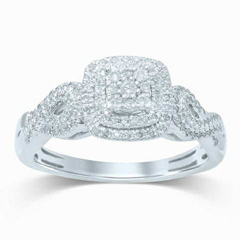 10KT 0.31-0.37CT D-LADIES RING