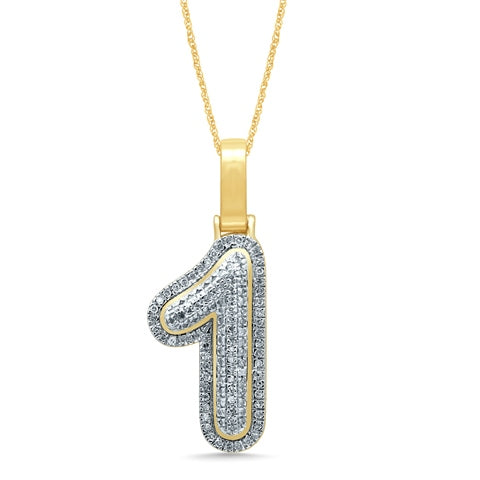 10KT 0.19-0.23CT D-BUBBLE INITIAL "1"