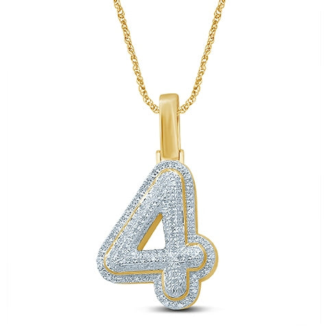 10KT 0.27-0.32CT D-BUBBLE INITIAL "4"