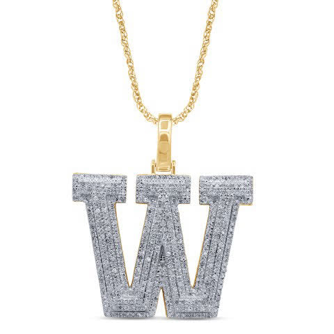 10KT 0.64-0.70CT D-MICROPAVE INITIAL "W"