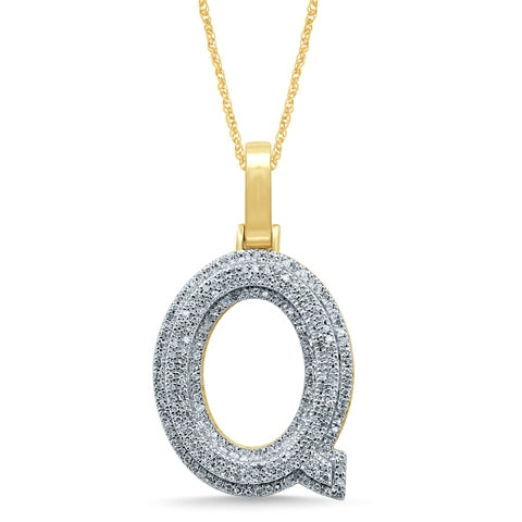 10KT 0.38-0.43CT D-MICROPAVE INITIALL" Q"