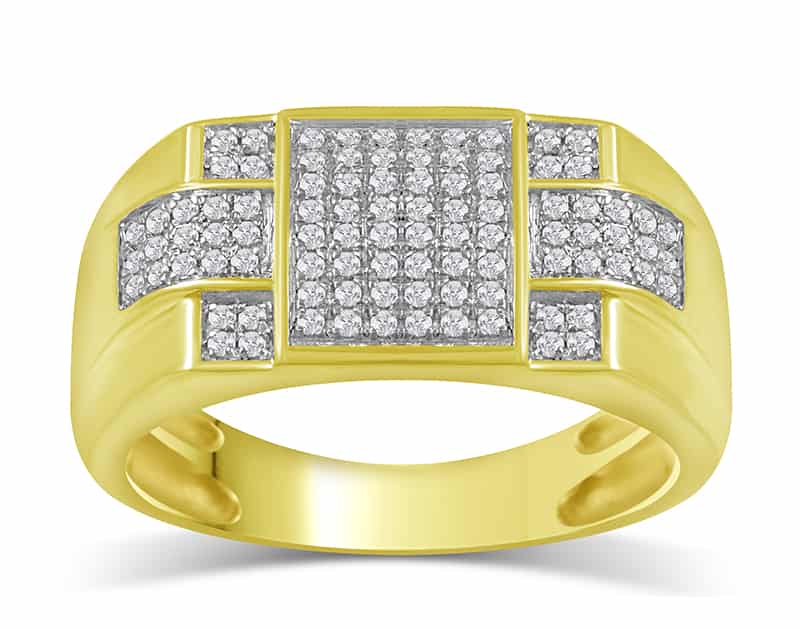 10KT 0.26-0.30CT D-MENS MICROPAVE RING