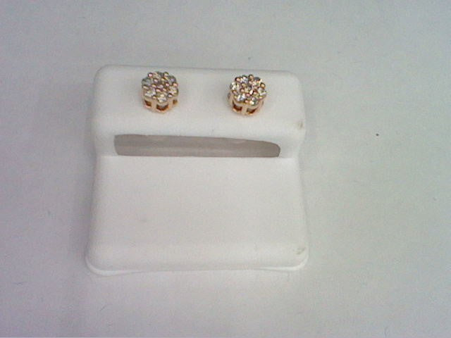 10KT 0.47 -0.54CT D-FLOWER EARRINGS