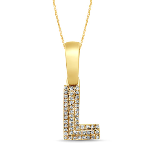 10KT 0.08- 0.09CT D-MICROPAVE INITIAL "L"