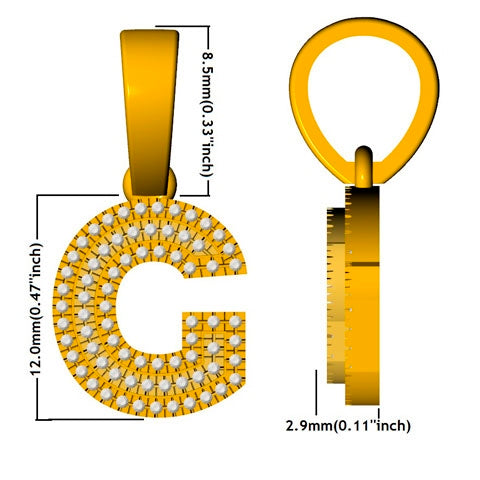 10KT 0.10-0.12CT D-MICROPAVE INITIAL "G"