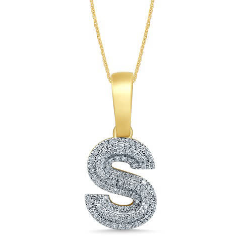 10KT 0.15- 0.16CT D-MICROPAVE INITIAL "S"