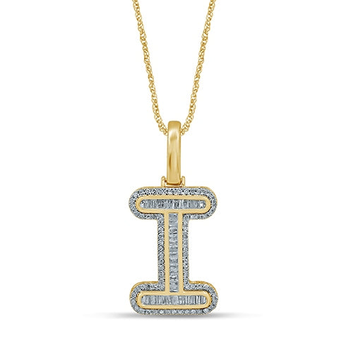 10KT 0.39- 0.46CT D-BAGUETTE INITIAL " I "