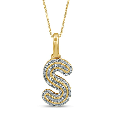 10KT 0.42- 0.44CT D-BAGUETTES INITIAL " S "