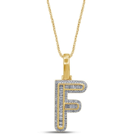 10K 0.36- 0.39CT D-BAGUETTE INITIAL " F "