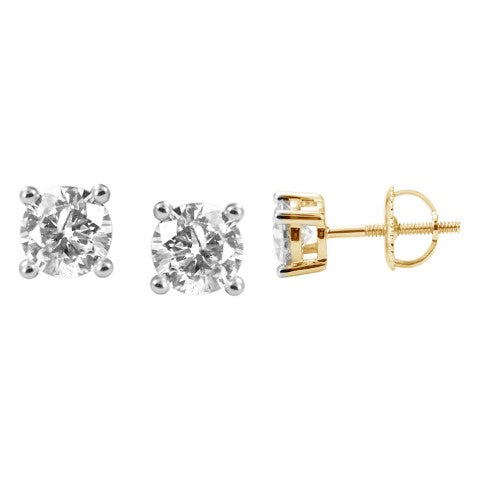 CLOSEOUT 14KT 0.94- 1.04CT D-EARRINGS "SOLITAIRE"