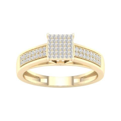 10K 0.25CT D-LADIES MICROPAVE RINGS