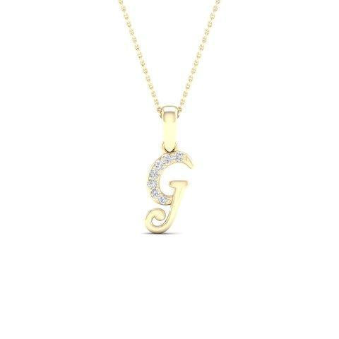 10KT 0.04CT D-LADIES INITIAL "G"