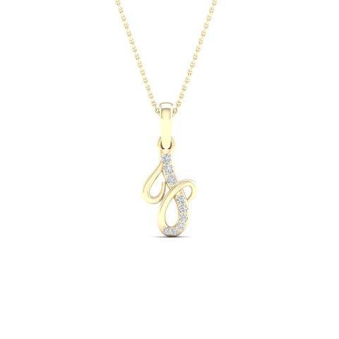 10KT 0.04CT D-LADIES INITIAL "J"