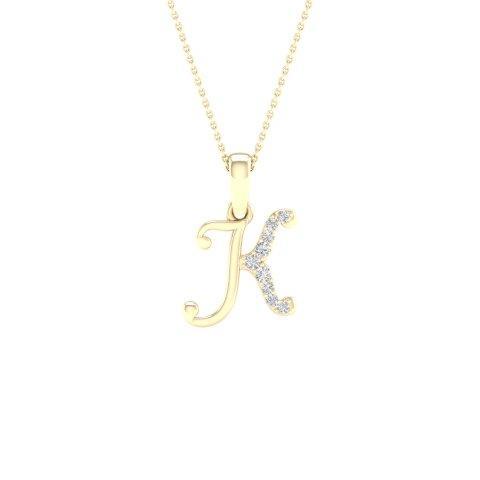 10KT 0.04CT D-LADIES INITIAL "K"