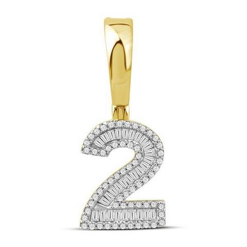10KT 0.40- 0.45CT D-BAGUETTE INITIAL "NO.2"