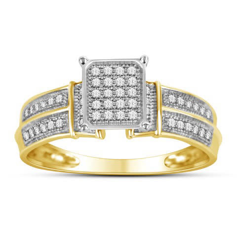 10KT 0.15CT D-LADIES MICROPAVE RING