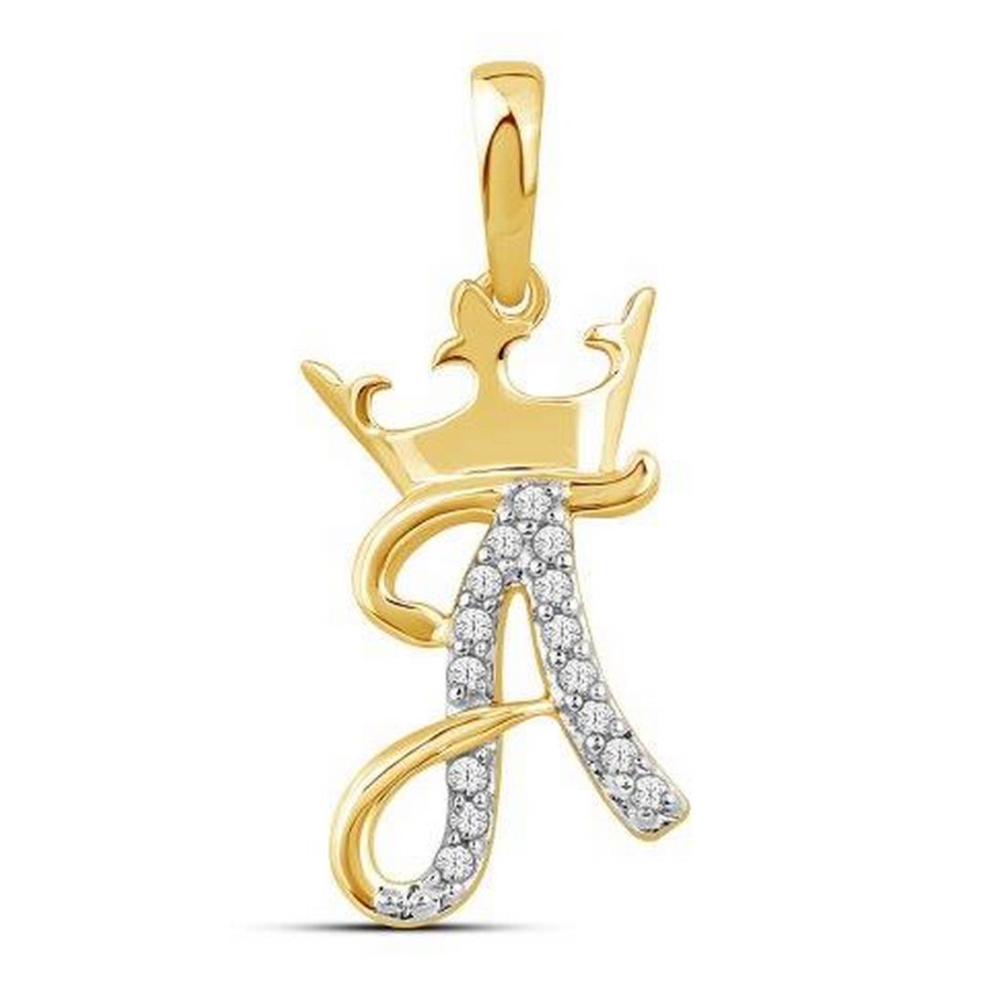 10KT 0.04CT D-CROWN INITIAL "A"