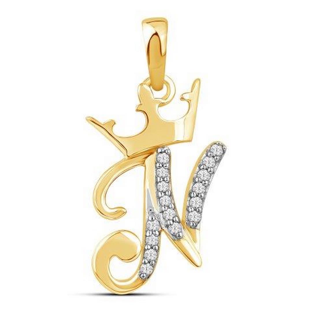 10KT 0.04CT D-CROWN INITIAL "N"