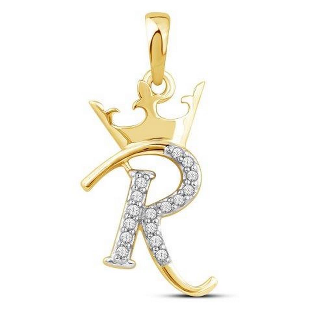 10K 0.04CT D-CROWN INITIAL "R"