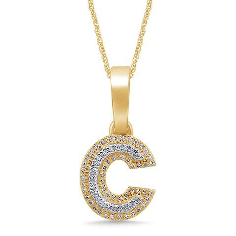 10KT 0.10- 0.11CT D-MICROPAVE INITIAL "C"