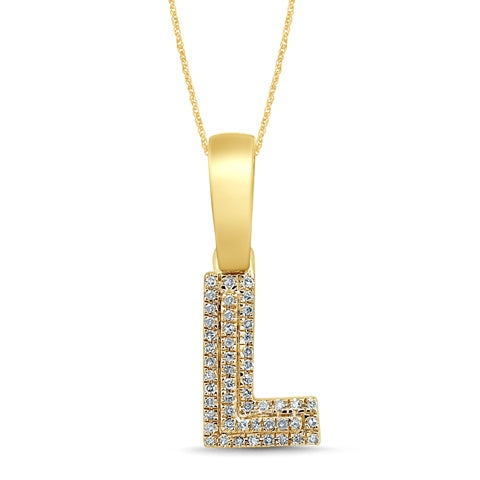 10KT 0.08- 0.09CT D-MICROPAVE INITIAL "L"