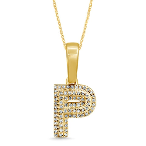 10KT 0.10-0.12CT D-MICROPAVE INITIAL "P"
