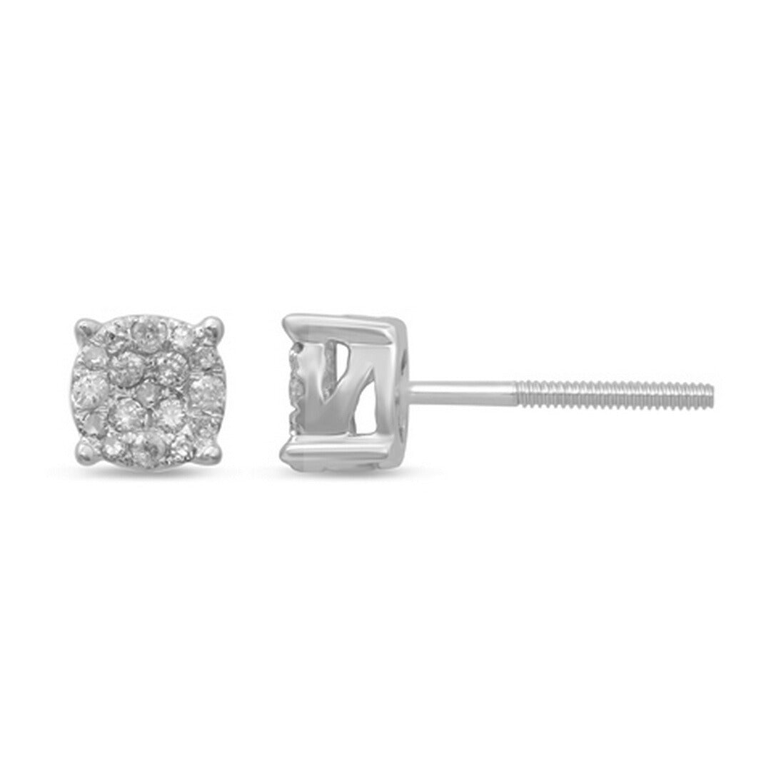 10KT 0.15- 0.16 CT D-EARRINGS "SUPER FLOWER"