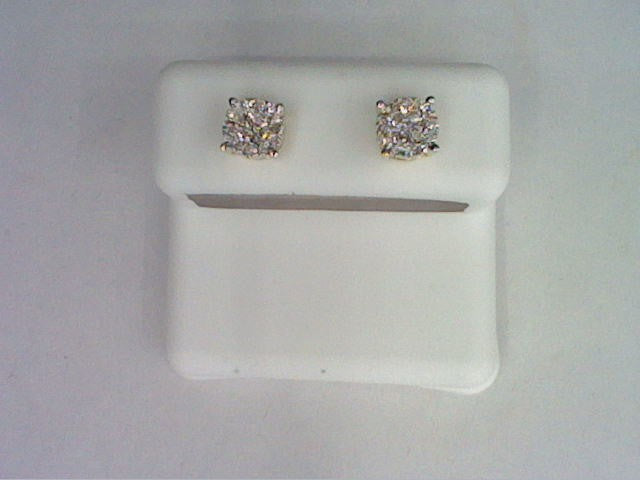 10KT 0.36CT D-EARRINGS "SUPER FLOWER"