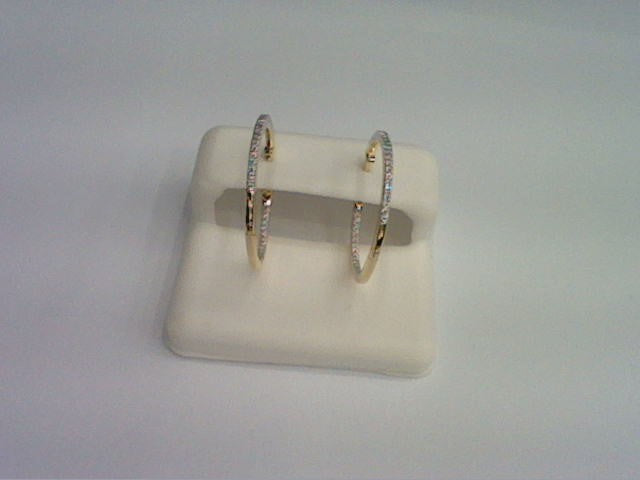 14KT 0.23-0.24 CT D- EARRINGS 'HOOPS'