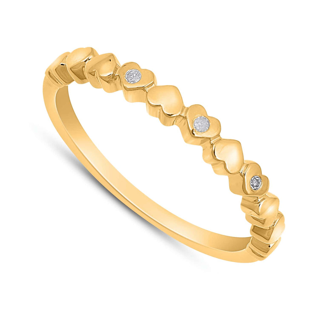 925 SS 0.015CT D- LADIES RING "HEART"