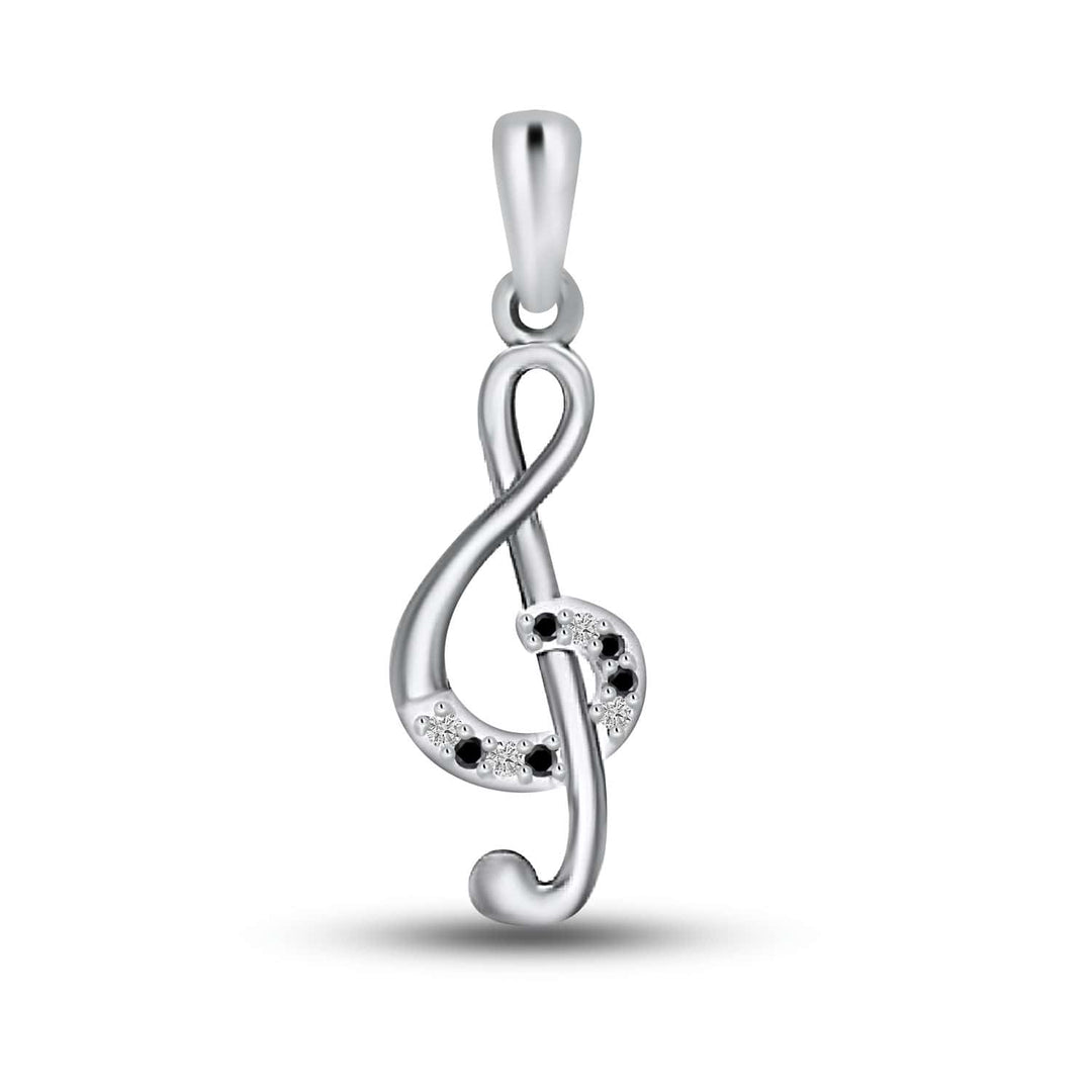 925 SS 0.02CT D- LADIES PENDANT "MUSIC"