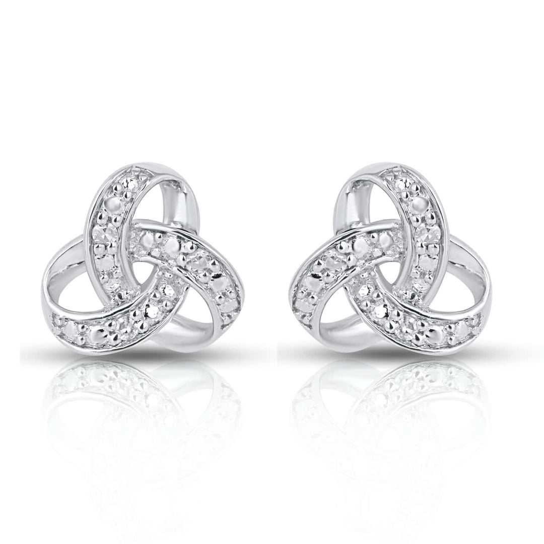 925 SS 0.02CT D- EARRINGS