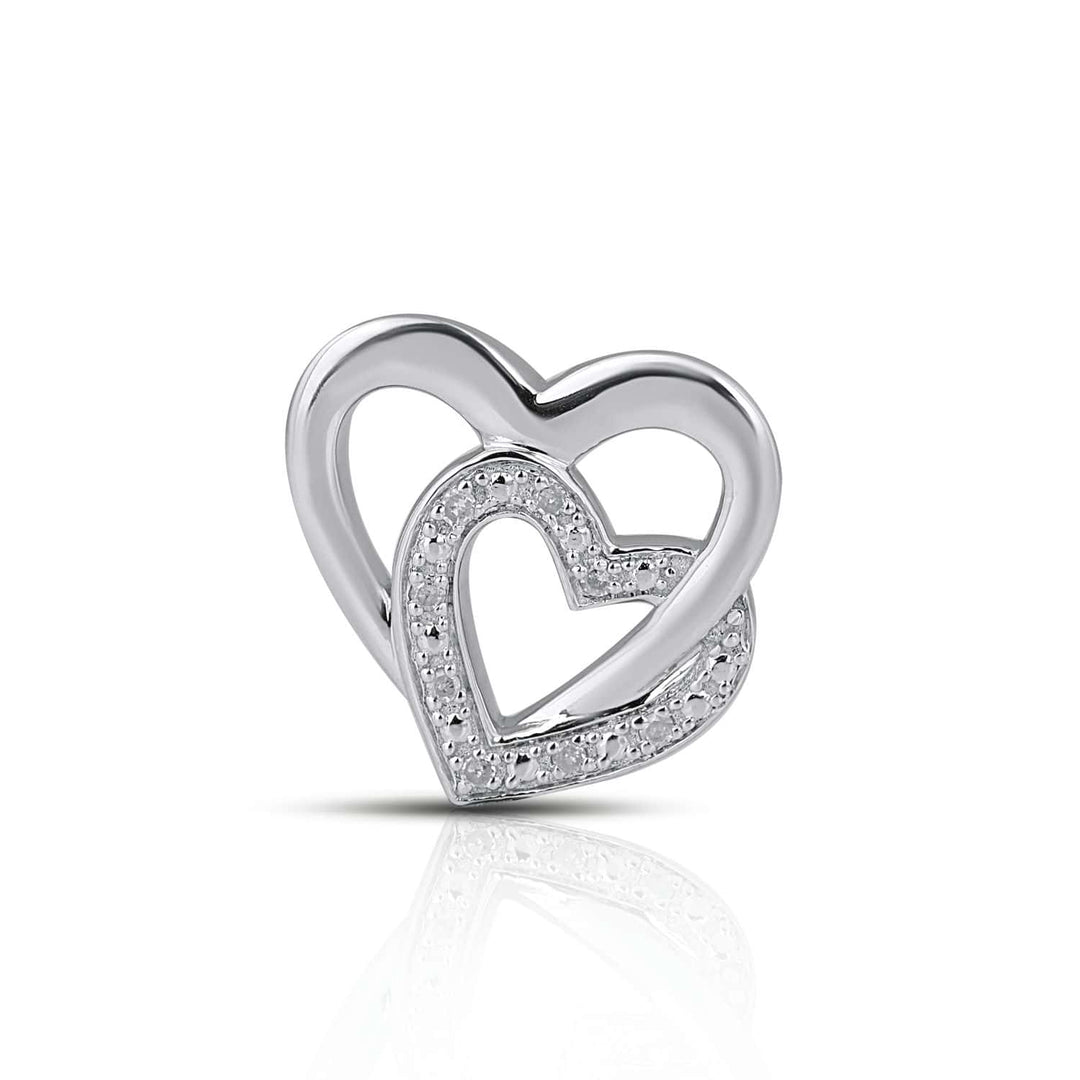 925 SS 0.03CT D- LADIES PENDANT "HEART"