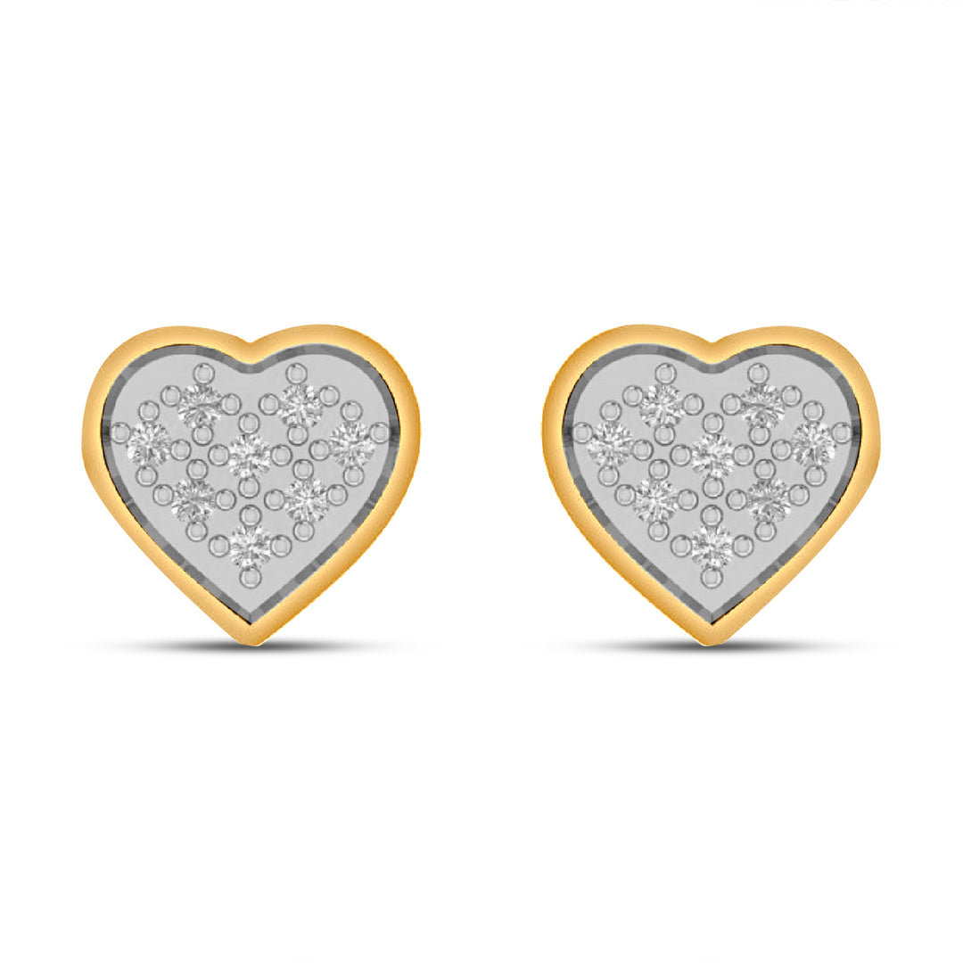 CLOSEOUT 10KT 0.04-0.05CT D-EARRINGS "HEART"