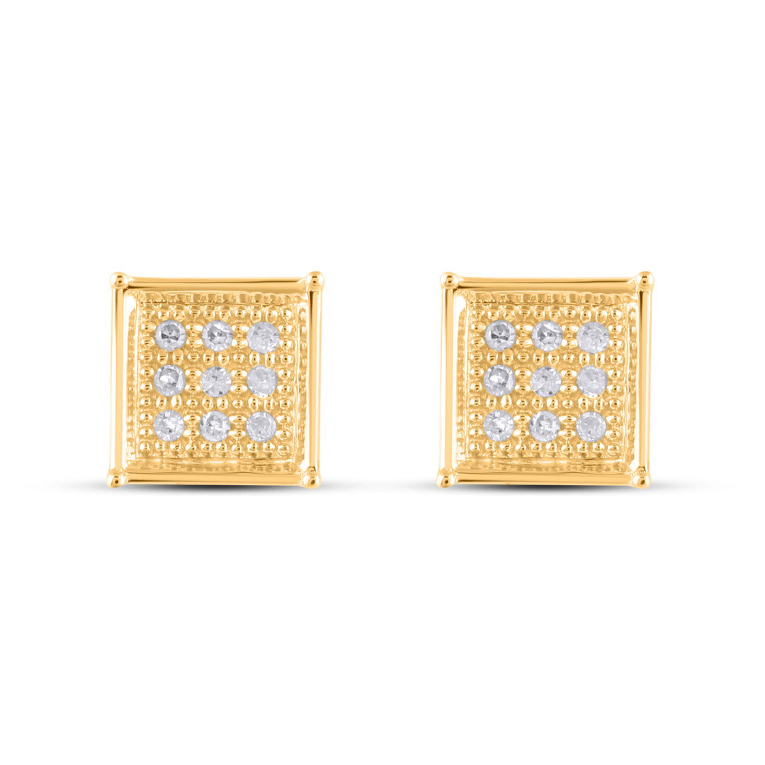 CLOSEOUT 10KT 0.05CT D-DARK POLISH EARRINGS