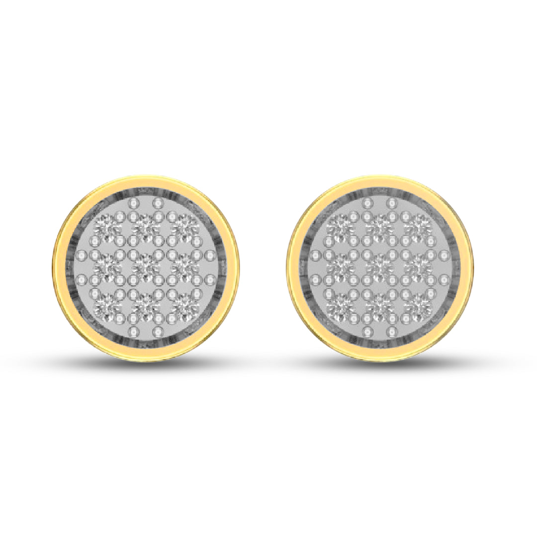 CLOSEOUT 10KT 0.05CT D-DARK POLISH EARRINGS