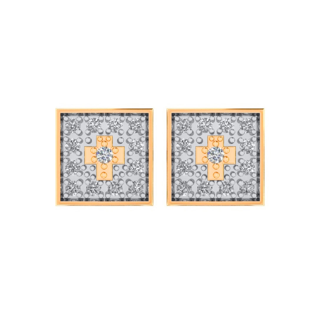 CLOSEOUT 10KT 0.05CT D-EARRINGS DARK POLISH