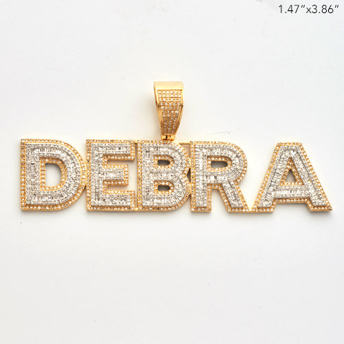 10KY 3.20CTW DIAMOND CUSTOM NAME DESIGN NECKLACE