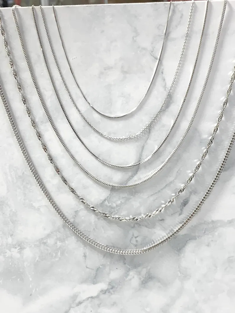 WHITE GOLD CHAINS