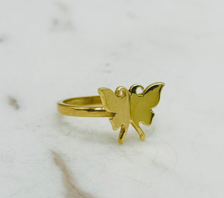 10K GOLD BUTTERFLY RING
