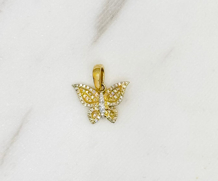10K GOLD DIAMOND BUTTERFLY PENDANT