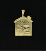 10K GOLD TRAP HOUSE PENDANT
