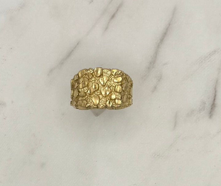 10K NUGGET RING