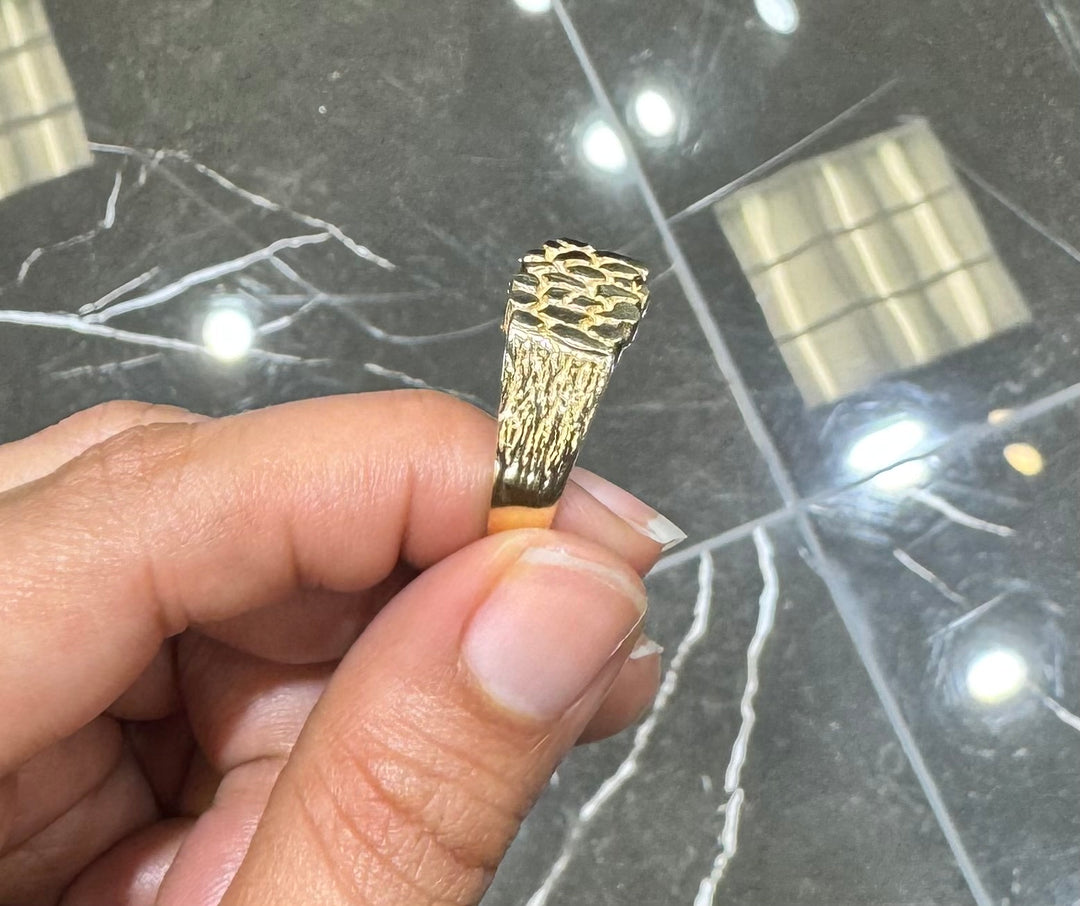 10K Y/G NUGGET RING