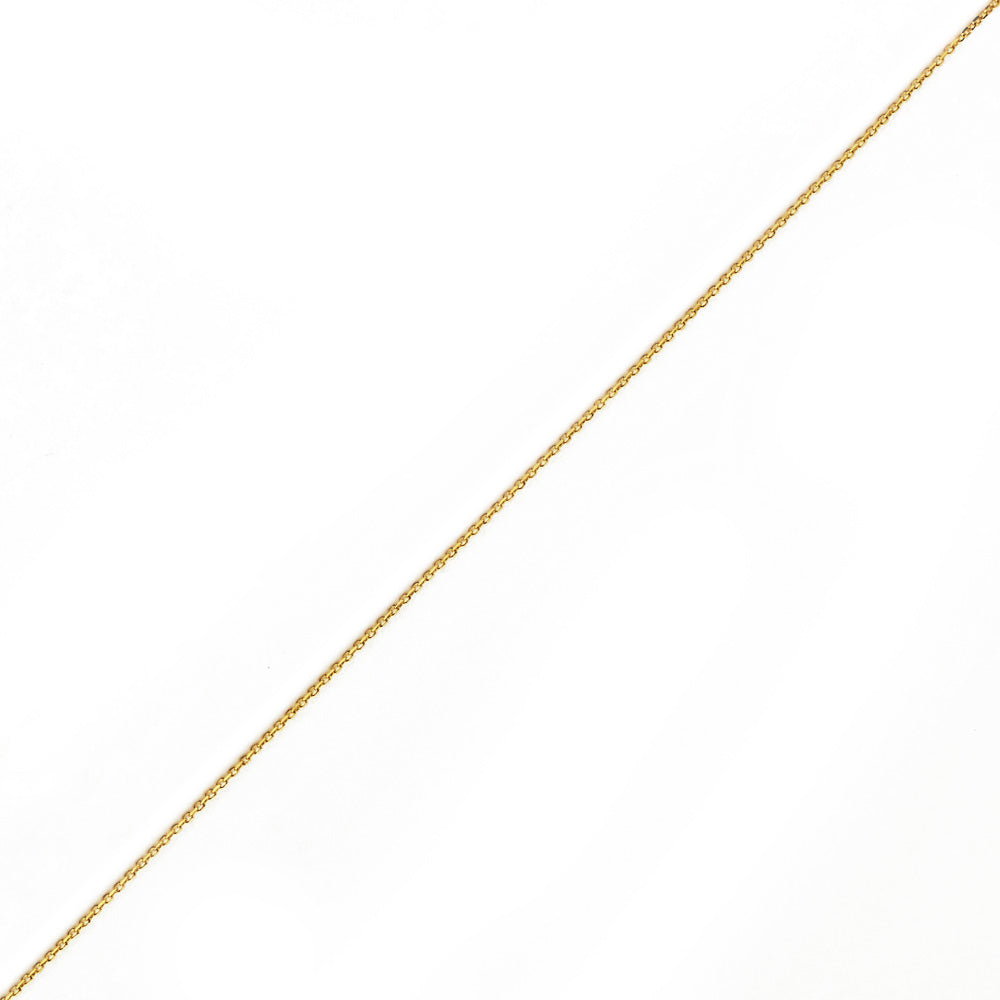 14K YELLOW GOLD DC ROLO  033 GAUGE 16" CHAIN NECKLACE (AVAILABLE IN LENGTHS 7" - 30")