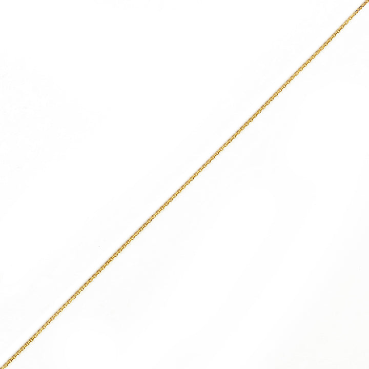 14K YELLOW GOLD DC ROLO  043 GAUGE 20" CHAIN NECKLACE (AVAILABLE IN LENGTHS 7" - 30")