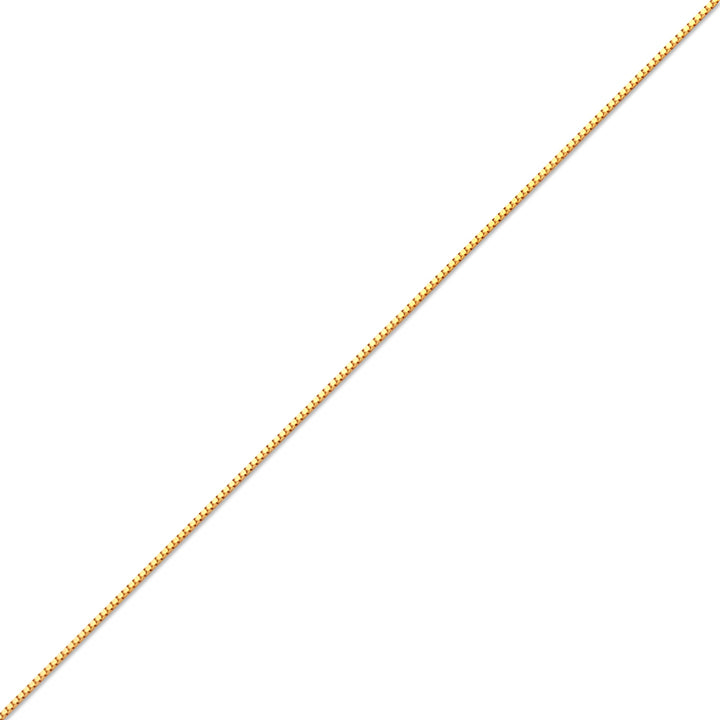 10K YELLOW GOLD BOX 068 GAUGE 20" CHAIN NECKLACE (AVAILABLE IN LENGTHS 7" - 30")