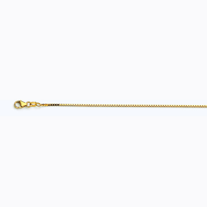 10K YELLOW GOLD BOX 068 GAUGE 20" CHAIN NECKLACE (AVAILABLE IN LENGTHS 7" - 30")