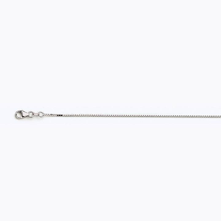 10K WHITE GOLD BOX 058 GAUGE 18" CHAIN NECKLACE (AVAILABLE IN LENGTHS 7" - 30")