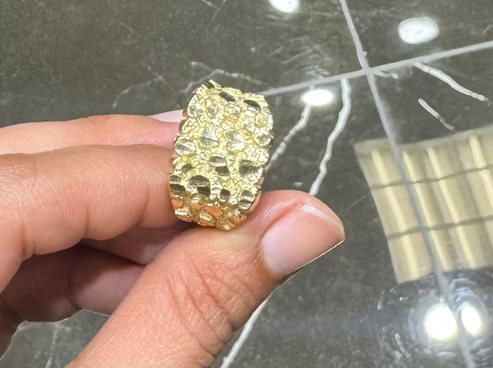 10K NUGGET RING